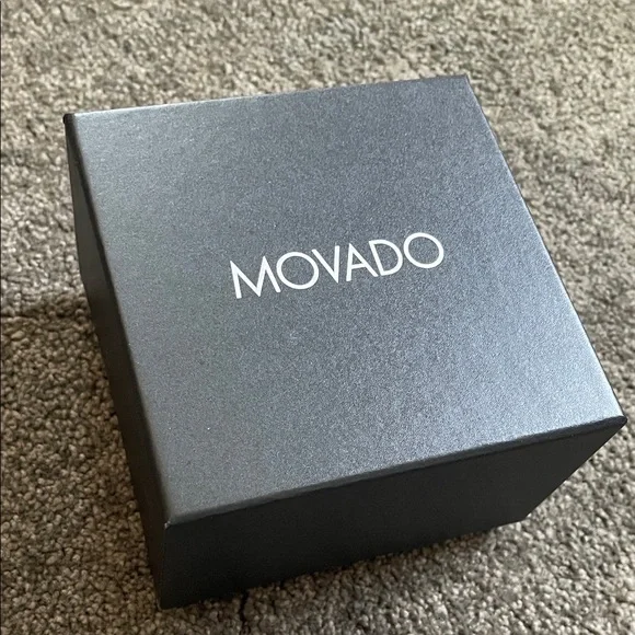 NWT- VIDEO- Movado Men's Elegant Silver and Black Watch - Picture 9 of 9